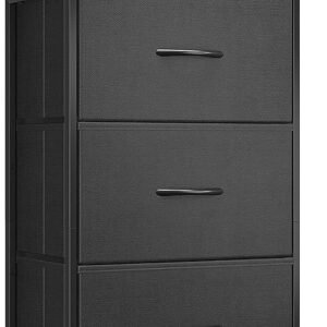 Small 3-Drawer Dresser for Bedroom or Living Room, Nightstand Storage