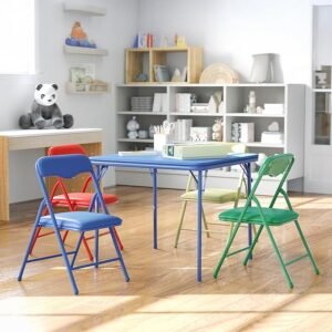 Flash Furniture Mindy Kids 5-Piece Folding Table & Chairs Set, Multicolor