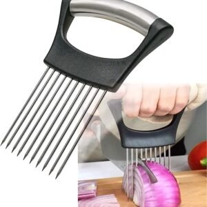 Stainless Steel Onion Slicer Holder for Onions, Veggies, Eggs & Avocados
