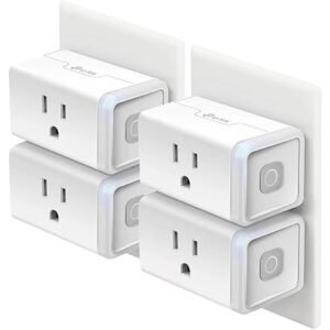 Smart Wi-Fi Plug 4-Pack, Alexa & Google Home Compatible, No Hub, 15A