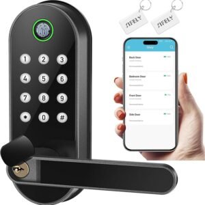 Fingerprint Smart Door Lock w/ Keypad, Bluetooth, App Control, Alexa Ready