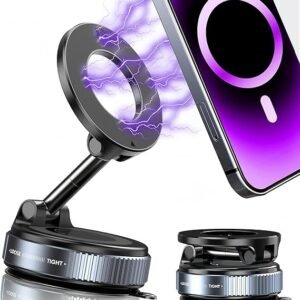 360° Magnetic Phone Holder with Suction Cup, Hands-Free Car Mount
