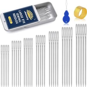 35PCS Large Eye Sewing Needles Set with Threader & Thimble