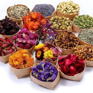16 Bags Natural Dried Flowers Kit for Soap, Candle & Bath DIY Crafts