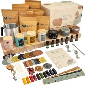 SoftOwl Premium Soy Candle Making Kit, 7 Scents, Jars & Tins, DIY Starter Set