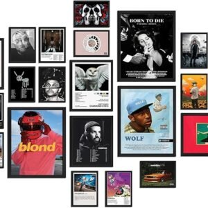 Hip-Hop Rap R&B Album Cover Posters, Aesthetic Music Wall Decor Set of 22