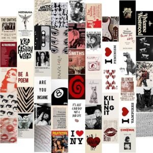 50pcs Y2K Downtown Girl Wall Art Prints, Coquette Vintage Room Collage Decor
