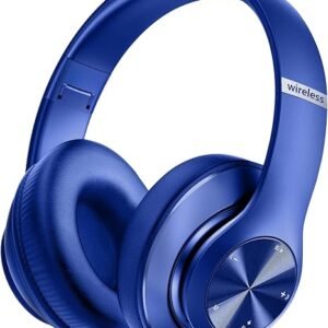 Wireless Over-Ear Bluetooth Headphones, 60H Playtime, Hi-Fi Stereo, Foldable Pro