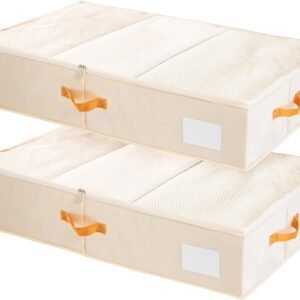 2 Pack Large Under Bed Storage Bins Clear Lids