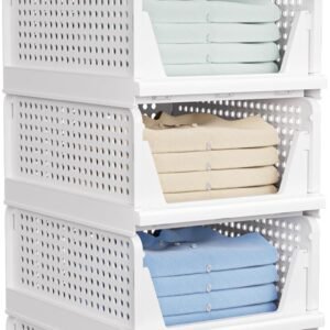 Stackable Foldable Closet Storage Baskets Waterproof Sliding Drawer Design