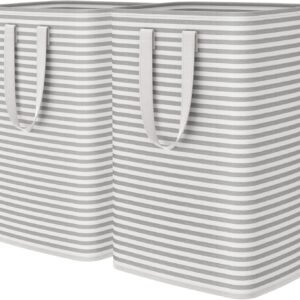 2 Pack Large Collapsible Laundry Hampers Waterproof With Handles