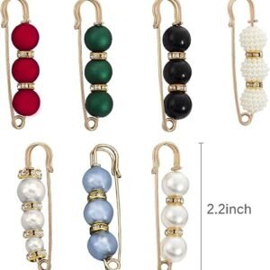7-Piece Fashion Brooch Pin Set for Women – Sweater, Shawl & Dress Accessories