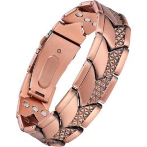 Men’s Pure Copper Magnetic Bracelet with 36 High-Strength Magnets