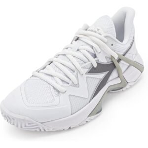 Women’s White All-Court Tennis Sneakers for Athletic Performance