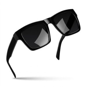 Oversized Square Acetate Polarized Sunglasses with UV Protection